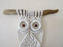 Load image into Gallery viewer, Macrame Owl Dark Wood

